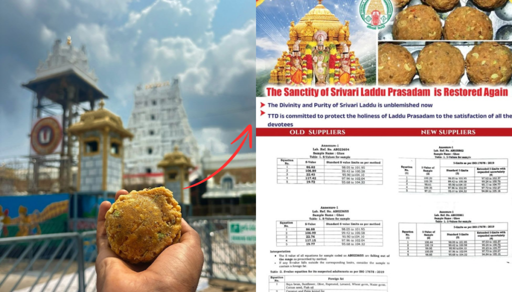 Tirupati prasadam ladoo row news latest update